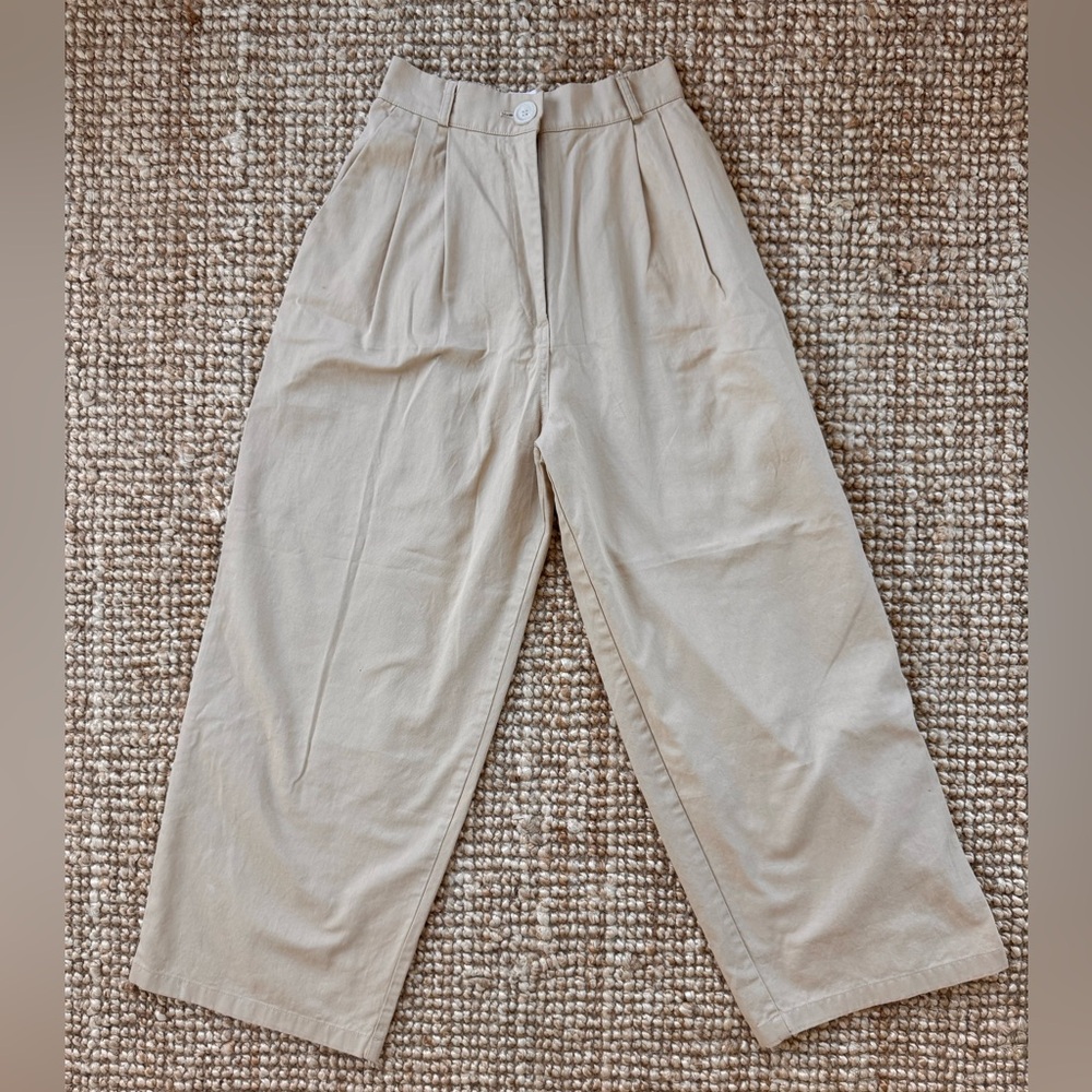 Boheme Women's Khaki Trousers Wide Leg